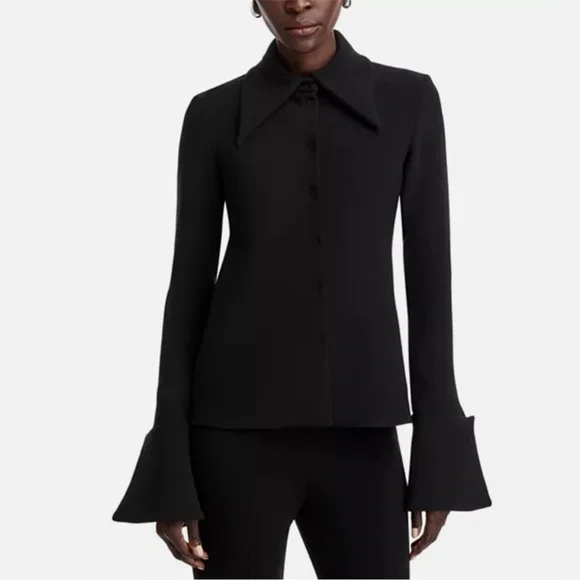 A.W.A.K.E. Mode Structured Shirt Black Size 40 - Picture 1 of 12